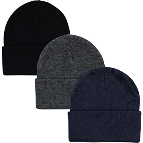 Hudson Baby Baby Knit Cuffed Beanie 3pk