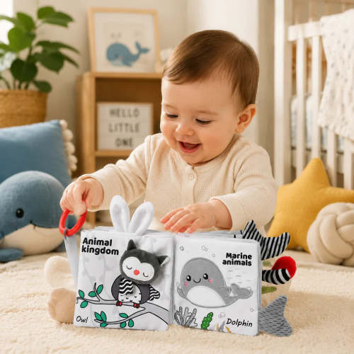 Interactive Baby Sensory Learning & Discovery Book for Infants 0-15 Months – Poppetplay