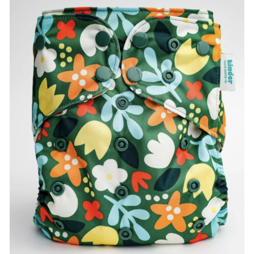 Nature: Essentials Pocket Cloth Diaper with Athletic Wicking Jersey, Grows with your Baby