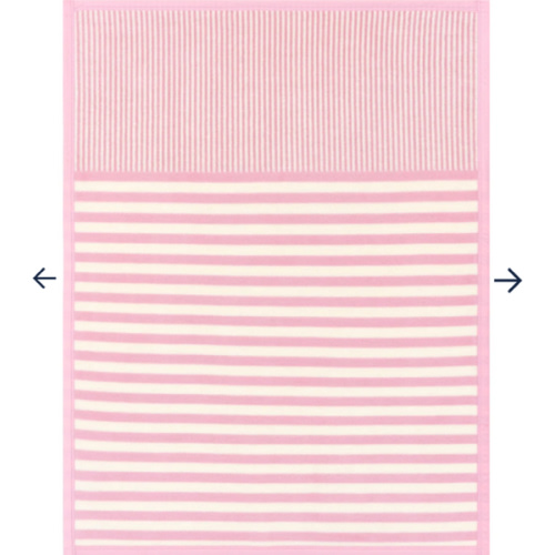 Sweet Pea Stripe Blush Mini Blanket