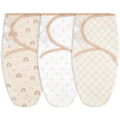 Baby Swaddle Blanket, 0-3 Months, Cotton Arm-in Sleep Sack, Wearable Blankets Wrap for Newborn Infant