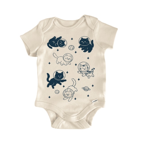 Cats Outer Space Cat Pet Newborn Baby Bodysuit