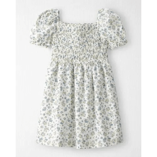 Toddler Girl Smocked Dress Made with Organic Cotton in Spring Bloom Print - Little Planet | Carter's