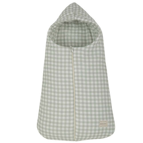 Oval Carrycot Footmuff Muslin Vichy Musgo - winter · Minicoton