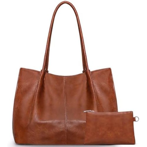 Large Tote Bag for Women Work Vegan Leather 16L Ladies Handbags Womens Big Purses Shoulder for Travel