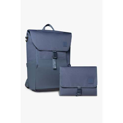 Diaper Backpack & Changing Wallet Bundle / Dusky Blue