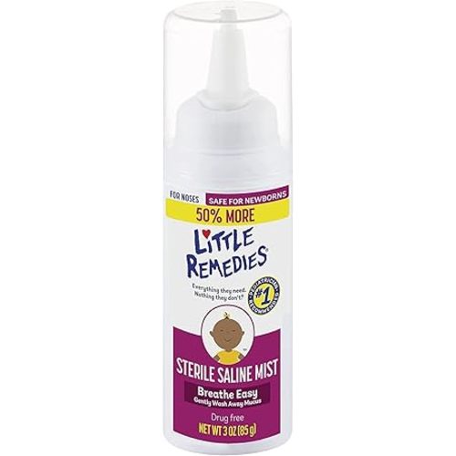Little Remedies Sterile Saline Nasal Mist, Safe for Newborns, 3 oz (Pack of 1)