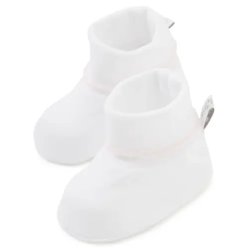 White/Pink Kissy Basics Booties