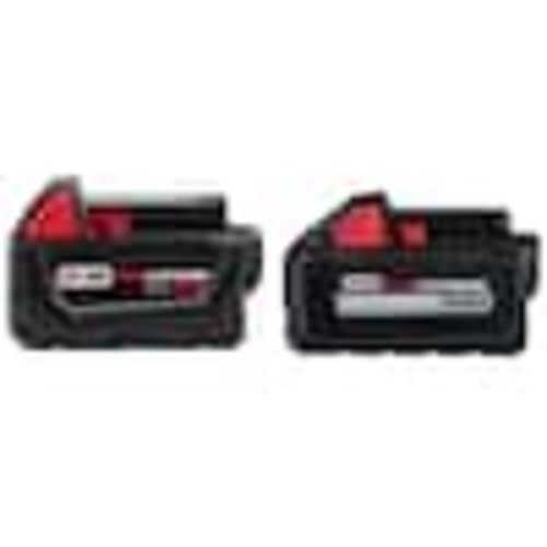 Milwaukee M18 18-Volt Lithium-Ion High Output 6.0 Ah Battery & Redlithium 5.0 Ah Battery 48-11-1850-48-11-1865