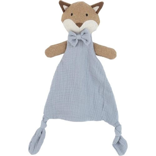 MON AMI Fox Baby Lovey, 10-Inch Cotton Knotted Security Blanket Gift