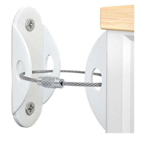 Amazon.com: Booda Brand Furniture Anchors (10 Pack) for Baby Proofing, Furniture Straps Anti Tip Furniture Anchor Securing 400 lbs/Keep Baby Pet Safety from Falling Furniture, Metal White Earthquake Straps