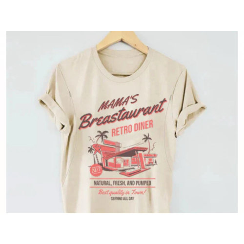 Mama's Breastaurant Breastfeeding Retro T-shirt – Giftifymama