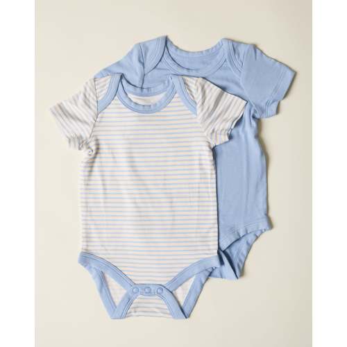Baby Onesie Two-Pack | Blue Candy Stripe - Kindred Bravely