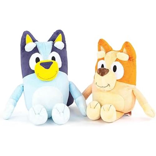 Bluey and Bingo Cartoon Kids Mini Plush Pillow Buddy 2 Pack, Multi