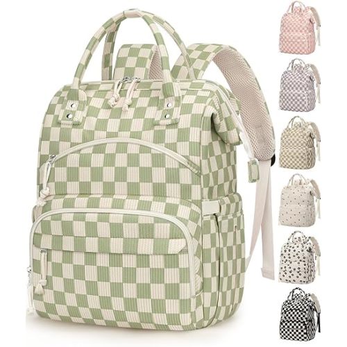 Corduroy Diaper Backpack for Mom,Travel Baby Diaper Bag for Girls&Boys
