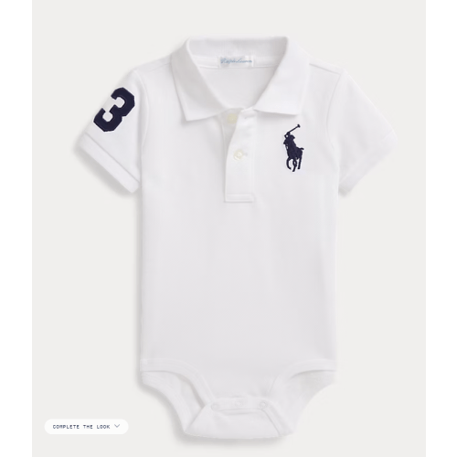 Big Pony Cotton Polo Bodysuit