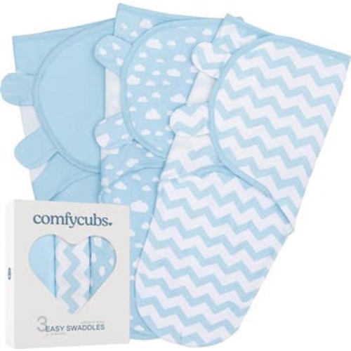 Easy Swaddle Blankets - Pack of 3, Large