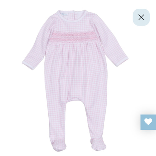 Peek-A-Boo Wishes Smocked Footie - Pink