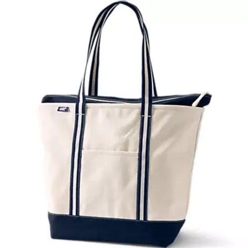 Medium 5 Pocket Open Top Canvas Tote Bag | Lands' End