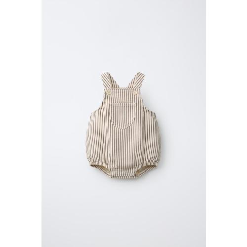 Striped Twill Romper - Ecru | ZARA United States