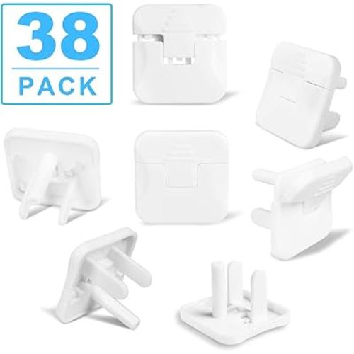 Outlet Covers Babepai 38-Pack White Child Proof Electrical Protector Safety Improved Baby Safety Plug Covers