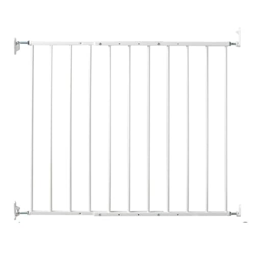 KidCo Quick Install Safeway Top of Stairs Quick Release Baby Gate for Blocking Stairs or Hallways and Dividing Rooms, 42.5 x 28.75 Inches, Steel, White