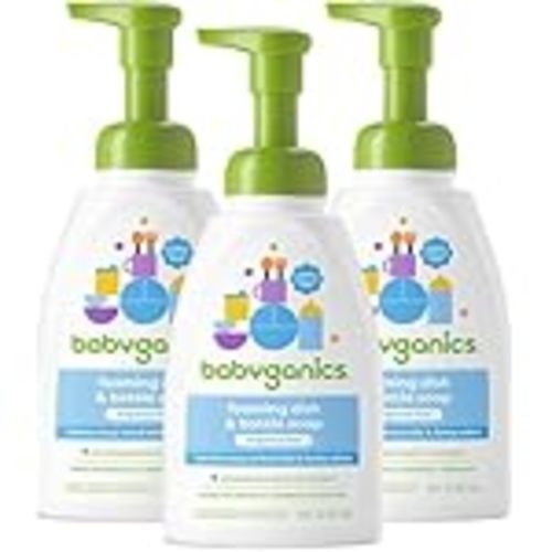 Babyganics Foaming Dish Soap, Pump Bottle, Fragrance Free, 16oz, 3 Pack