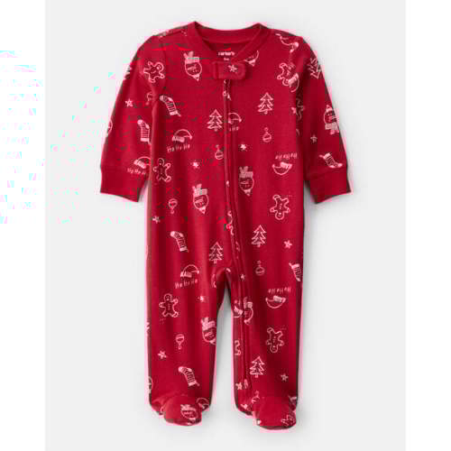 Baby Christmas 100% Cotton Snug Fit 2-Way Zip Sleep & Play Pajamas - Red - Carter's | Carter's