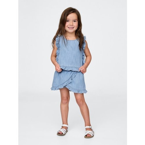 Baby & Toddler Denim Ruffle Skort Set