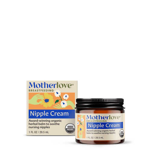 Motherlove Nipple Cream, Organic & Lanolin-Free Nipple Balm for Breastfeeding, 1 Ounce