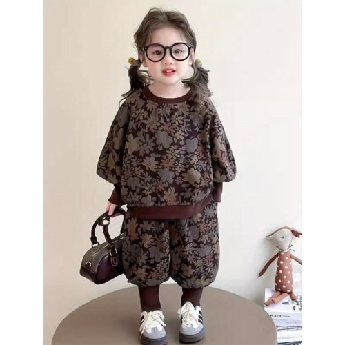 3-4T Girls Autumn Sweater Pants Suit 2025 New Girls Sports Two-Piece Suit Girls Fashionable Casual Wear, for Outdoor, Girl'S Double Pockets Outwear Gift. Suitable as an Ideal Birthday Gift Or Thanksgiving Festival Decoration for Children. Girl Sweater(Set