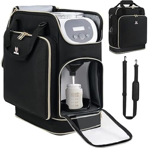 Carrying Case Compatible with Baby Brezza Formula Pro Mini Baby Mixer Machine, Insulated Formula Mixer Travel Bag with Shoulder Strap