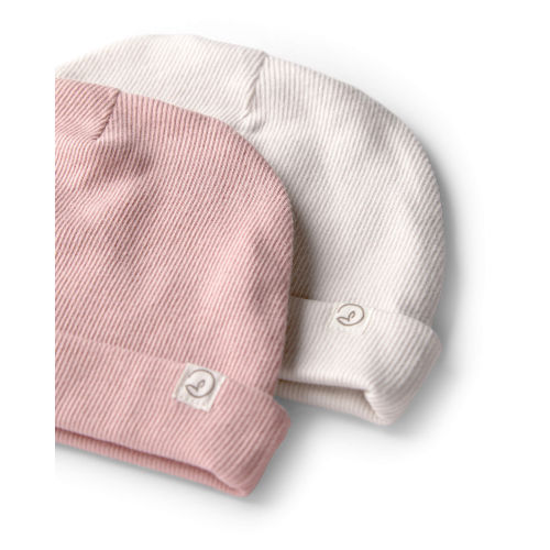 Baby Girl 2-Pack Organic Cotton Rib Caps