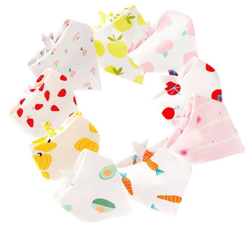 Aliminyy 100% Cotton Baby Bandana Drool Bibs for Boy and Girl - 9 Pcs Baby Bibs for Drooling or Teething and Feeding