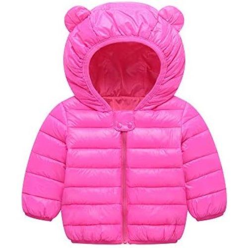 Winter Down Coats for Kids Baby Boys Girls Light Puffer Padded Jacket Bear Hoods Infant Outerwear