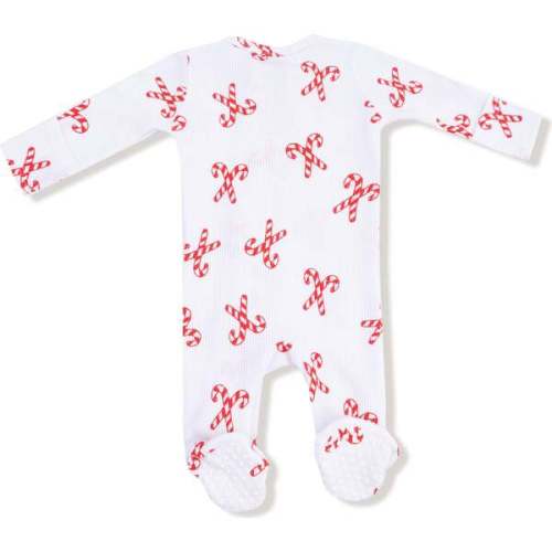 2 Way Zipper Footie, Candy Canes - Angel Dear | Maisonette