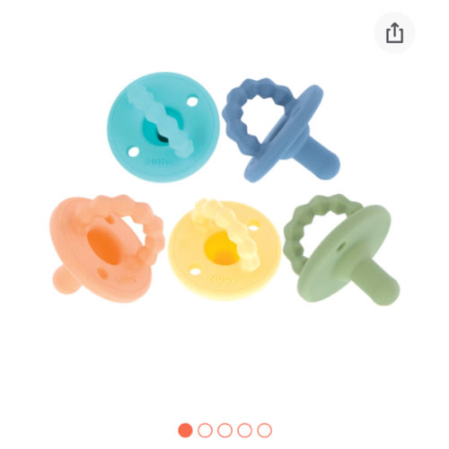 Silicone Softees Pacifier & Teether (5 Pack)