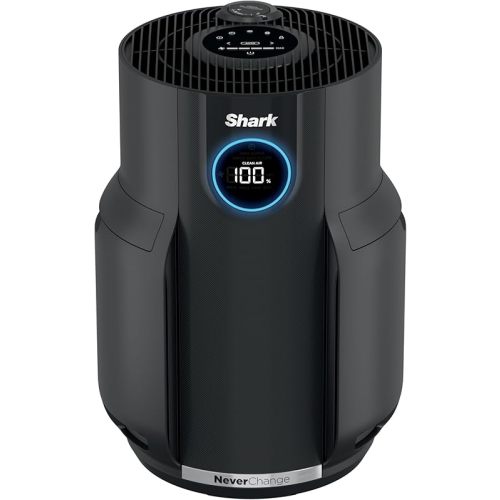 Shark Air Purifier for Home, NeverChange, for Large Room, HEPA-Exceeding Filter, Captures Pollutants, Pet Dander, Dust, Odor, Smoke, and More, Odor Neutralizer, HP152, Charcoal