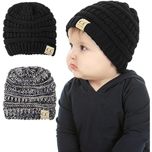 Funky Junque Baby Winter Hat – Cute Newborn Hats, Cozy Warm Infant Beanie, Soft Knit Stocking Stuffer for Babies 0–12 Months