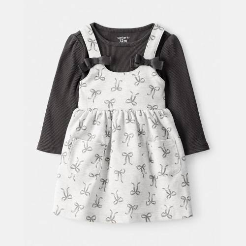 Baby Girl Carter's 2-Piece Bow Print Dress Set