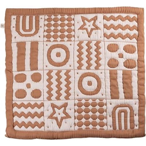 Little Dedi 3D Soft Organic Cotton Crawling Blanket – GOTS Certified, 40x40 in Montessori Design for Motor Skill Development, Reversible, No Loose Threads – Washable & Sustainable