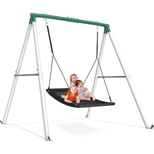 Trekassy 60" Platform Saucer Swing with Stand, 440LBS Heavy Duty A-Frame