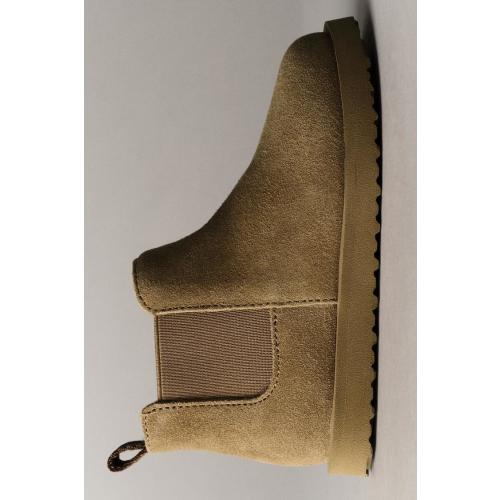 LEATHER ANKLE BOOTS - Sandy Brown | ZARA United States