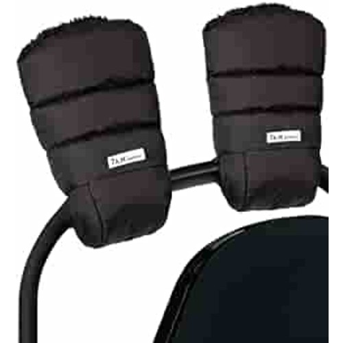 7AM Enfant Stroller Warmmuffs - Plush Hand Warmers with Anti- Freeze, Cold Weather, Water Repellent & Warm Hand Gloves for Pushchair, Pram, Stroller & Car Seat Bar