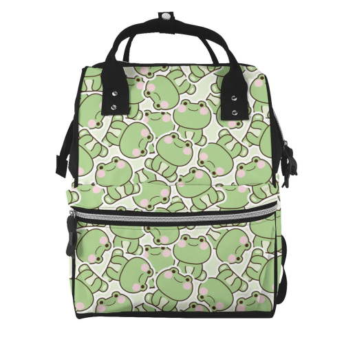 Defioc Cute Frog for Baby Diaper Bag Backpack - Baby Bag for Boys & Girls - Diaper Backpack - Large Travel Diaper Bags- Baby Registry Search & Shower Gifts