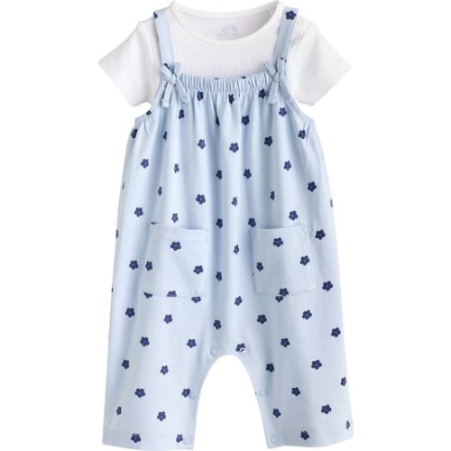 Flower Romper & Bodysuit Set, 12-18M