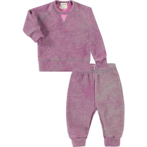Organic Cotton Blend Sweatshirt & Joggers Set, 3-6M