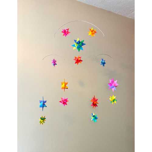 Origami Paper Stars Nursery Mobile ~Constellation Rainbow