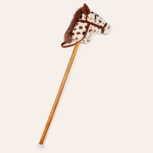 Aurora Scot Brown Pinto Giddy Up Pony 37in Stick Horse