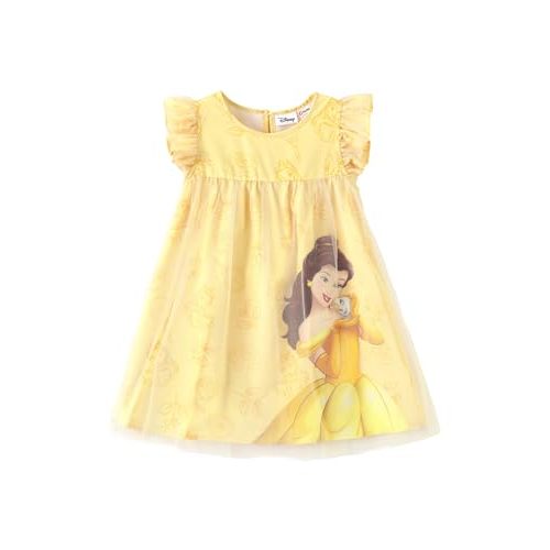 Disney Frozen Elsa Minnie Princess Winnie Girl Dress Ruffle Short Sleeve Tulle Skirt Summer Clothes Kids Outfit Baby/Toddler